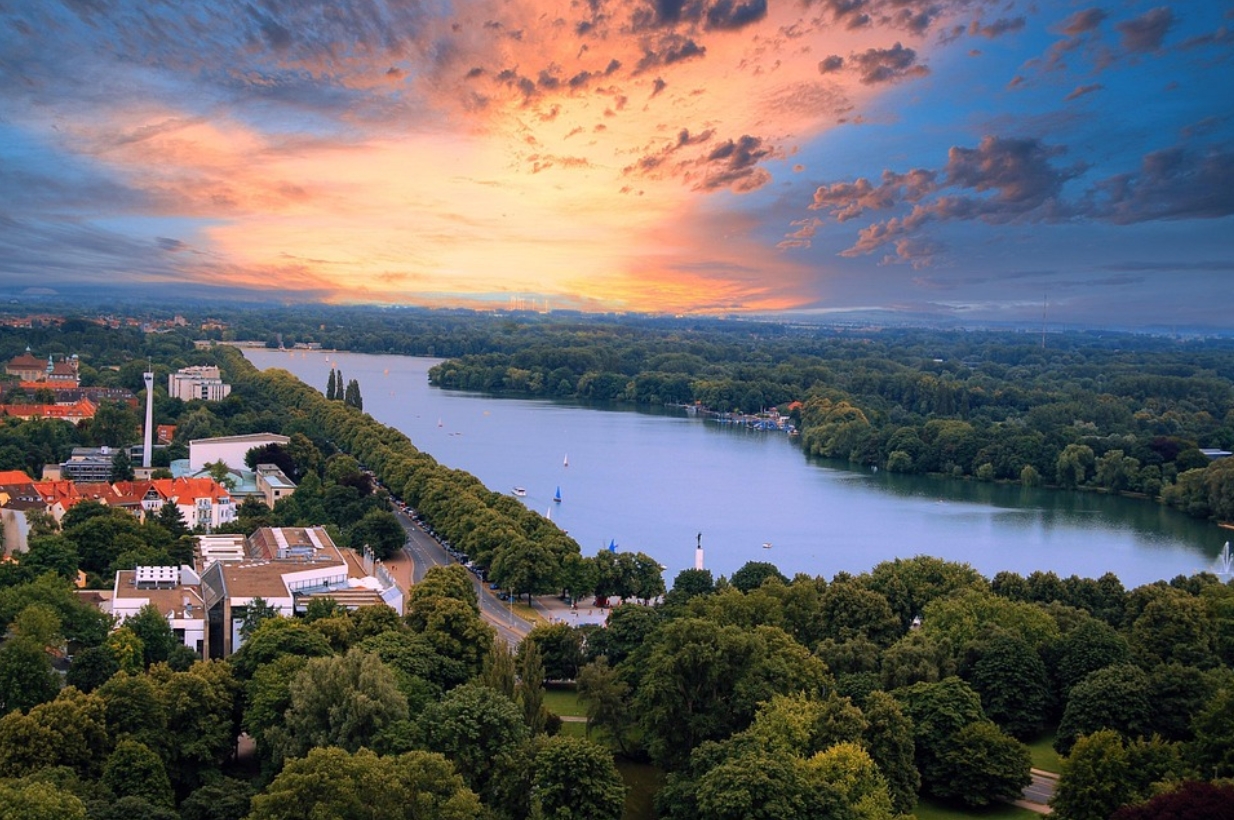 Sonnenuntergang am Maschsee in Hannover